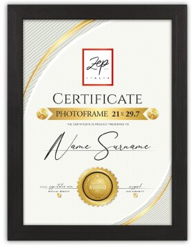 ZEP wooden picture frame Certificate black 21x29.7 cm