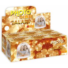 ZEP glitter ball Globe Galaxy photos 6.5x6.2 cm gold