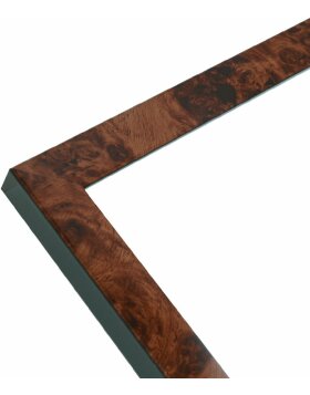 Deknudt S47EG1 Ramka Ciemny kolor drewna burl Czarna krawędź 20x30 cm