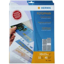 Pochettes pour cartes postales en film transparent 10x15 (wpk) 10 pcs.