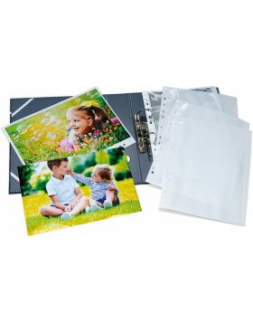 10 photo slip-in pockets 20x30cm white