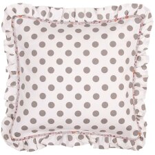 Pillowcase white gray dots