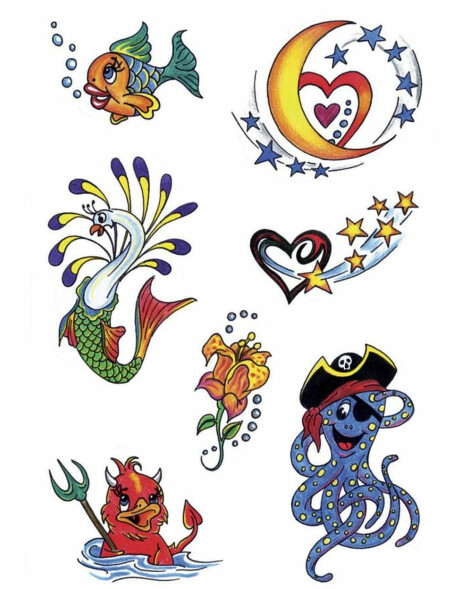 Tattoos Colour Art Waterworld 1 sheet