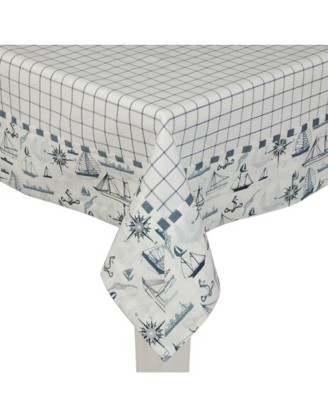 Tablecloth Nautical Clayre &amp; Eef 100x100 cm blue