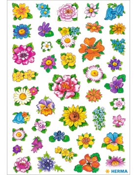 Etichette decorative decorazione Piccole teste di fiori 3 sh.