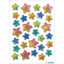 Étiquettes décoratives HERMA MAGIC étoiles multicolores Stone 1 feuille