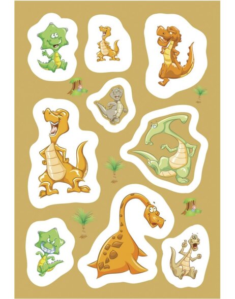Etykiety dekoracyjne MAGIC Dinos, wyskakujące 1 arkusz.