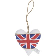 Heart pendant England 8x8 cm