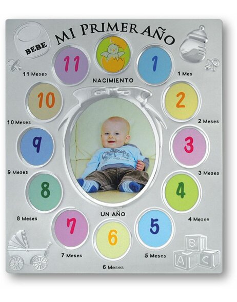 ZEP Baby-Fotogalerie 12 Monate spanisch silber gl&auml;nzend (23x28 cm)
