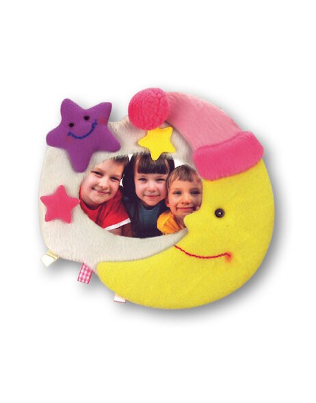 Fabric Picture Frame Moon 10x15 cm yellow