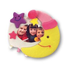 Fabric Picture Frame Moon 10x15 cm yellow