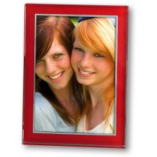 Glass picture frame Quarzo red 15x20 cm