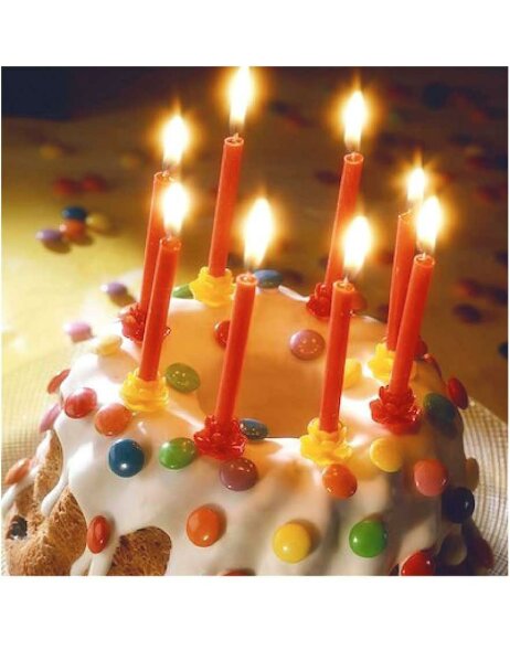 Artebene Gl&uuml;ckwunschkarte Minikarte Kuchen Kerzen