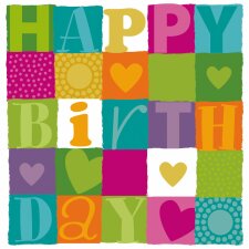 Mini kartka Artebene Happy Birthday-Cube