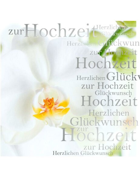Minikarte Artebene Pr&auml;ge-Hochzeit-Orchidee