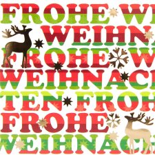 Minikarte Artebene Präge-Weihnachten-rot-grün