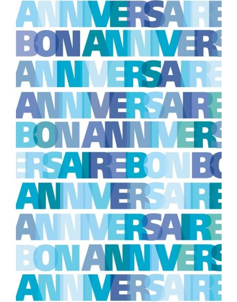Artebene carte Bon Anniversaire-bleu