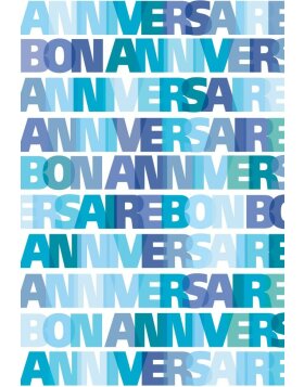 Artebene Karte Bon Anniversaire/blau