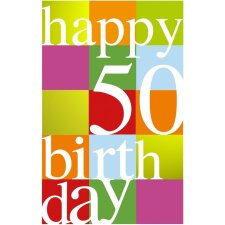Verjaardagskaart 50ste Verjaardag