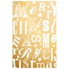 Artebene carte gaufrage-Merry Christmas-Typo-gold