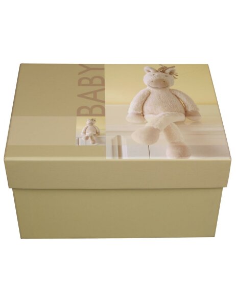 photo box BOBBI with teddy bear - beige