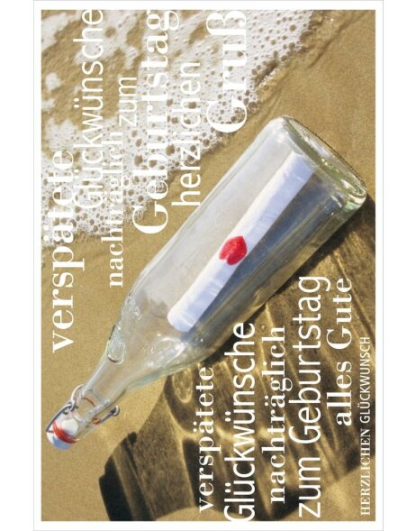 Artebene Card Embossing-Birthday-Bottle Mail