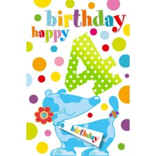 Wytłaczanie kart Artebene-4 Urodziny-Pies
