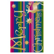 Artebene card embossing-Natale-deer-stripes