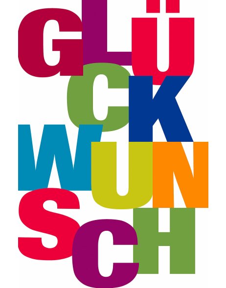 Artebene Karte Folie-Gl&uuml;ckwunsch-multic.