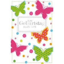 Artebene Card Embossing-Compleanno-Butterflies