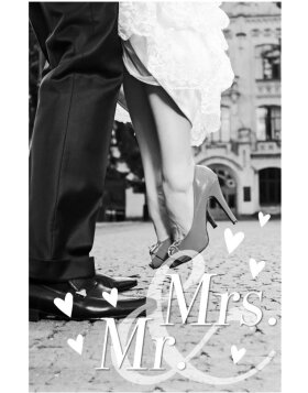 Artebene wytłaczanie kart-wesele-Mr. &amp; Mrs.