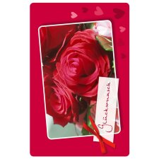 Artebene carte félicitations-rose-pendentif