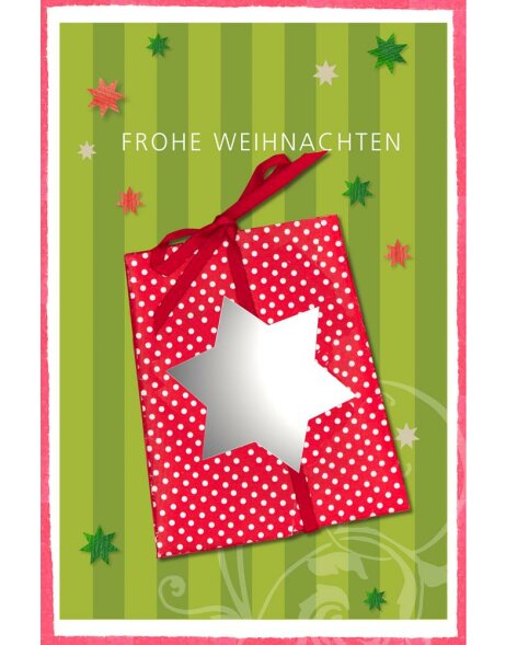 Artebene Kaart Kerstmis-Pakket-Spiegel Ster