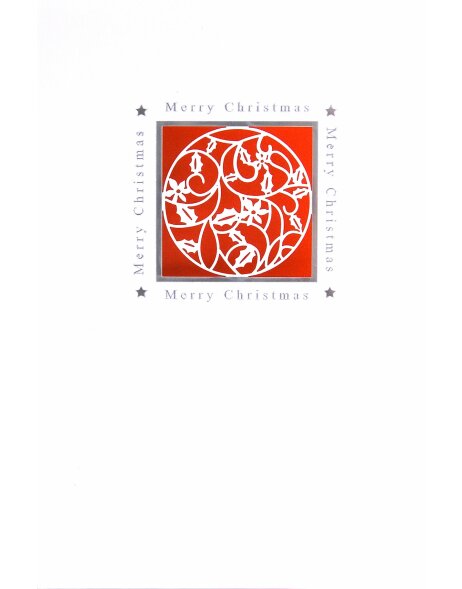 Artebene Karte Laser-Merry Christmas-Ilex-wei&szlig;
