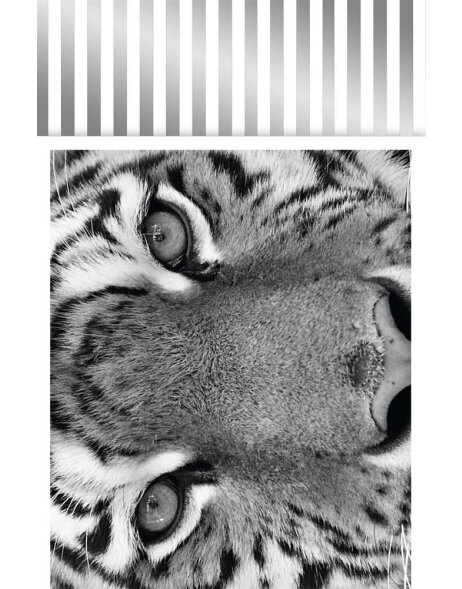 Tarjeta Artebene en relieve-tigre-tarjeta plegada
