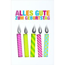 Artebene tarjeta relieve-cumpleaños-velas-láser