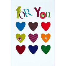 ARTEBENE card Glitter - heart - for you - Strass