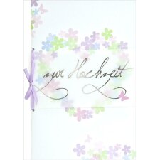 Artebene carte gaufrage-mariage-cœur de fleur-