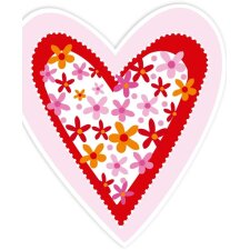ARTEBENE Card Heart - die-cut - Glitter