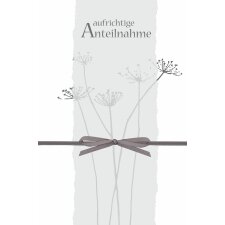 Tarjeta Artebene Prage-duelo-flores-lazo