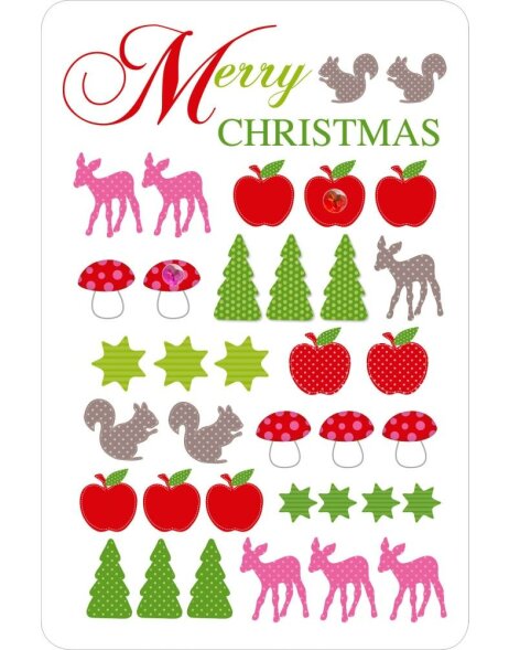 Artebene Karte Glitter-Christmas-Icons-