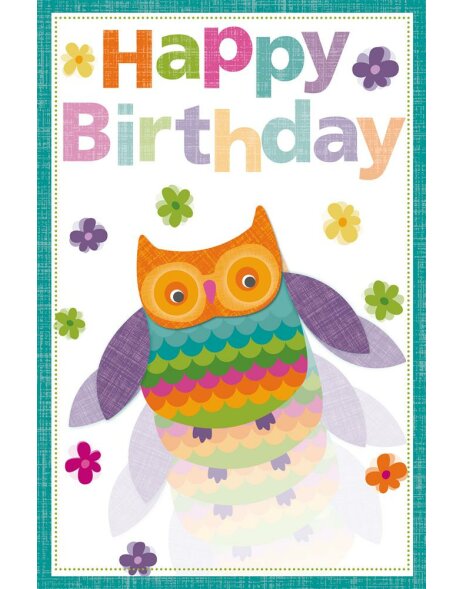ARTEBENE card lenticular - Birthday - Owl
