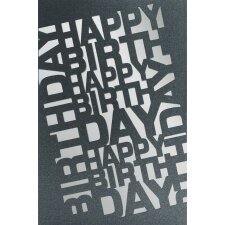 Artebene Karte Laser-Happy Birthday-blau