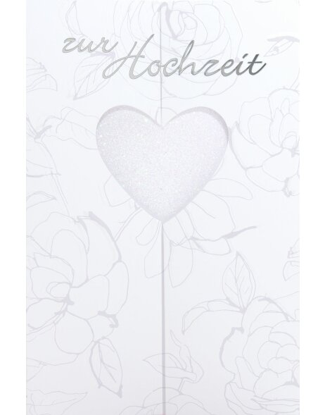 ARTEBENE card embossing - wedding - heart - Rose