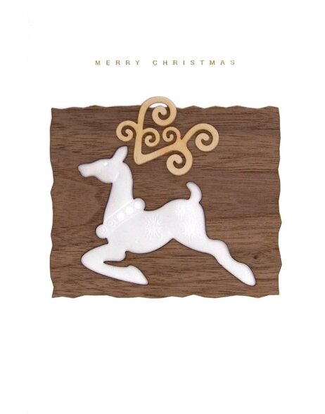 ARTEBENE card Wood - embossing - Reindeer