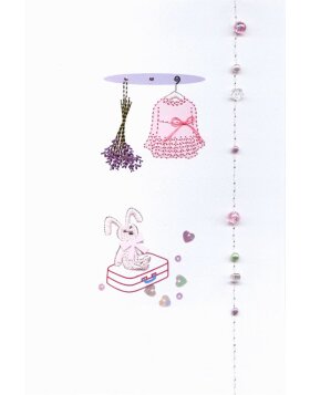 Artebene Card Embroidery-Hare-Case