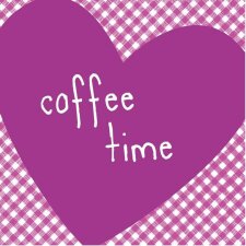 Serwetki 25x25 Heart Coffee Time
