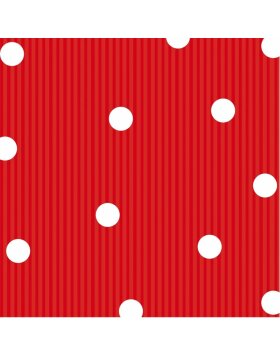 Paper napkins Dots - stripes - red