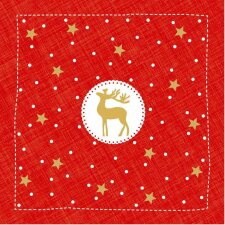 Paper napkins reindeer - Mini - Red