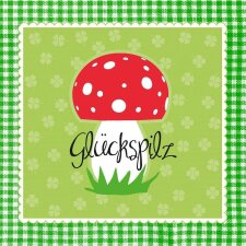 Paper napkins Lucky - green
